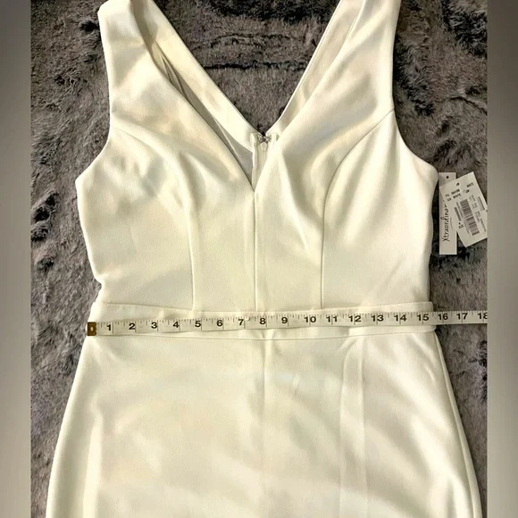 NWT Xtraordinary White Bodycon Mini Dress, Sheer Mesh Back, XL Juniors, 8 womens - Picture 14 of 16